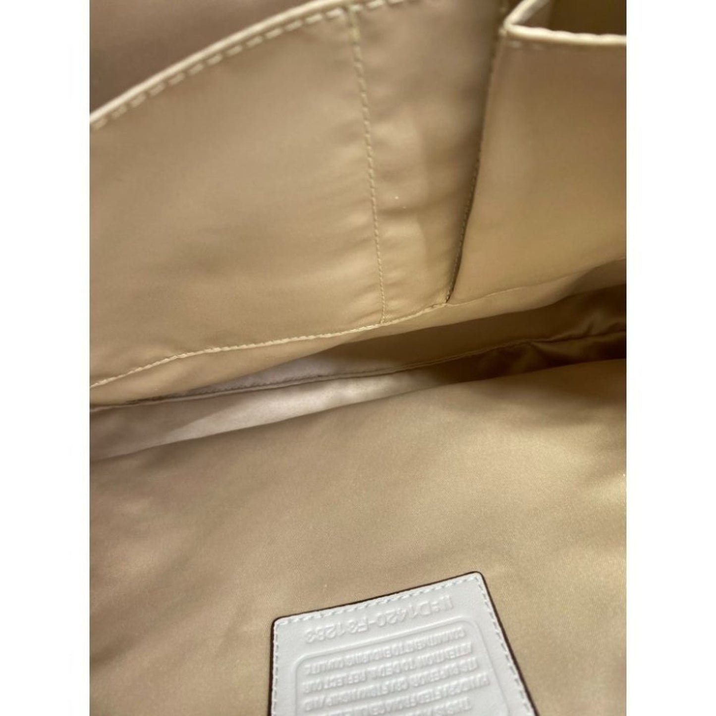 COACH Large White Leather Tote Bag