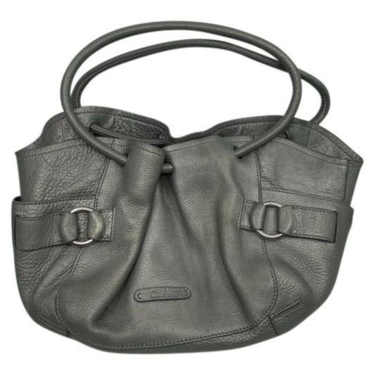 COLE HAAN Gray Large Leather Tote/ Shoulder Bag