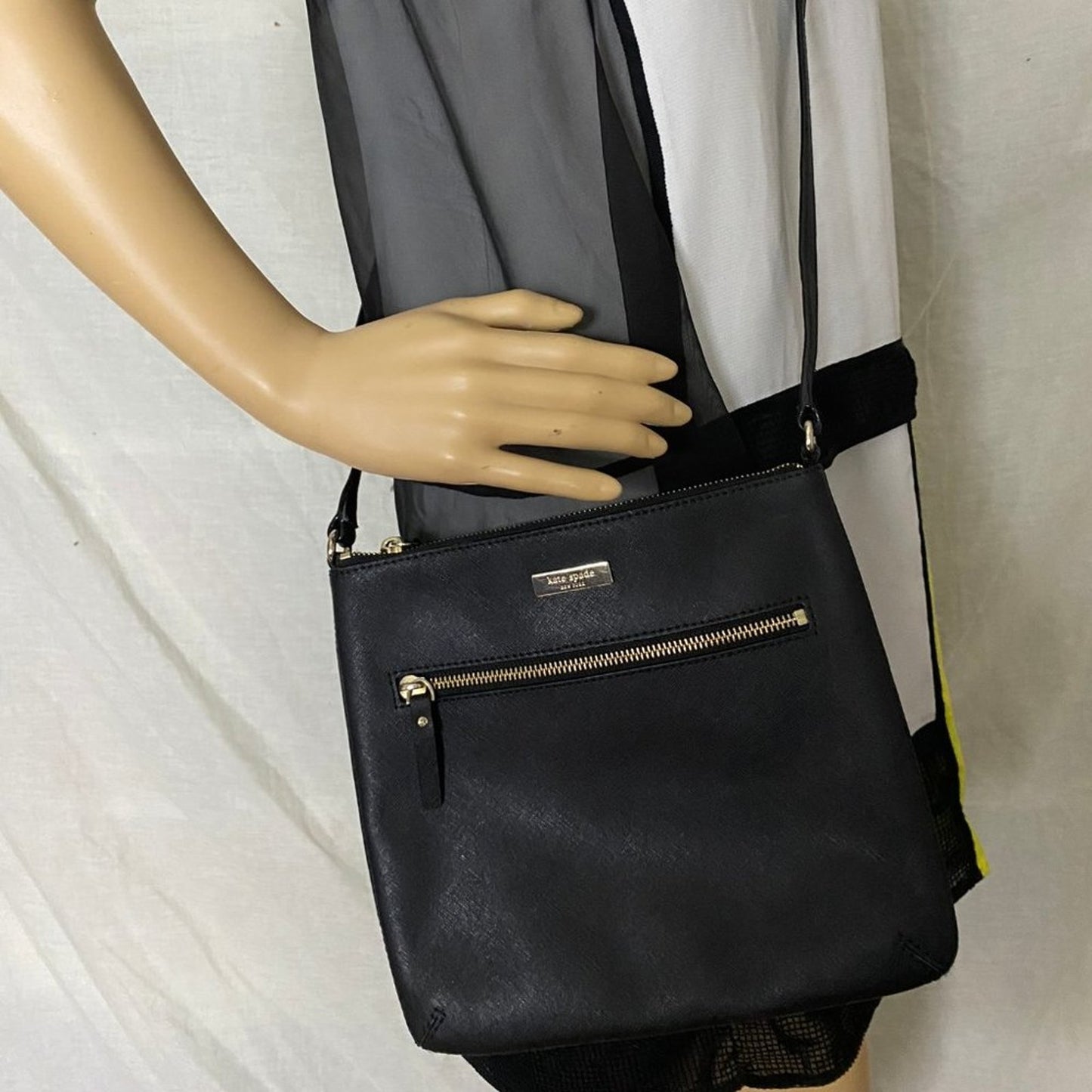 Kate Spade Black Medium Size Leather Crossbody Bag