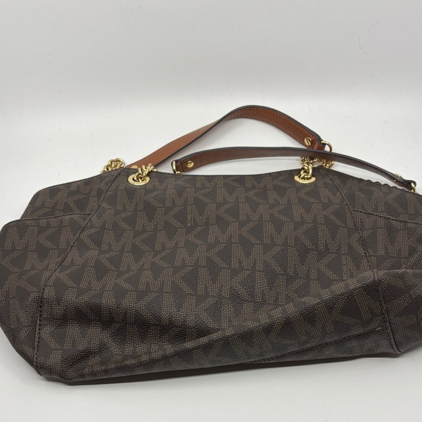 Michael Kors Dark Brown Monogram Shoulder Bag