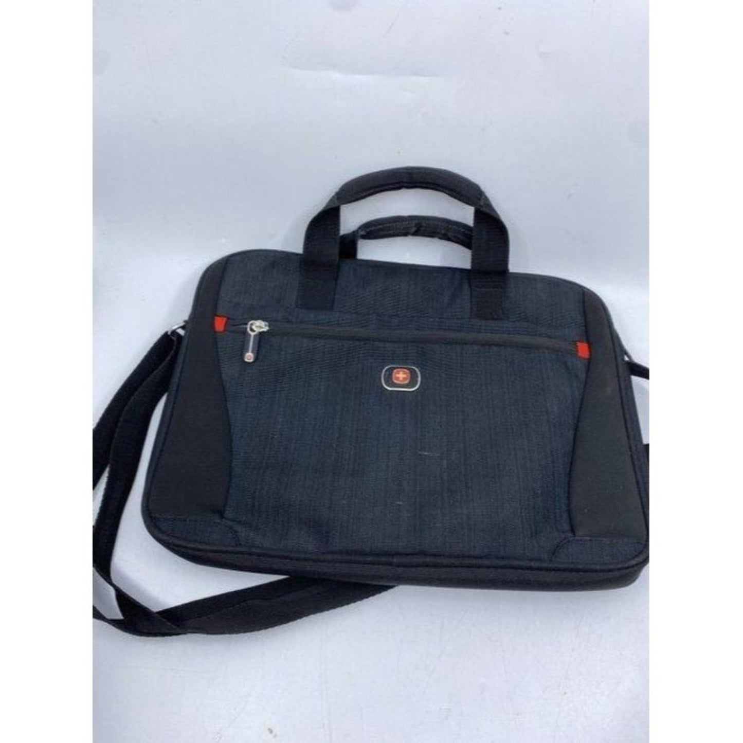 swiss gear black navy nylon cross body bag