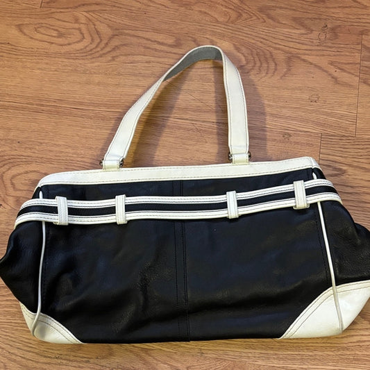 Coach Black and Cream Shoulder Bag