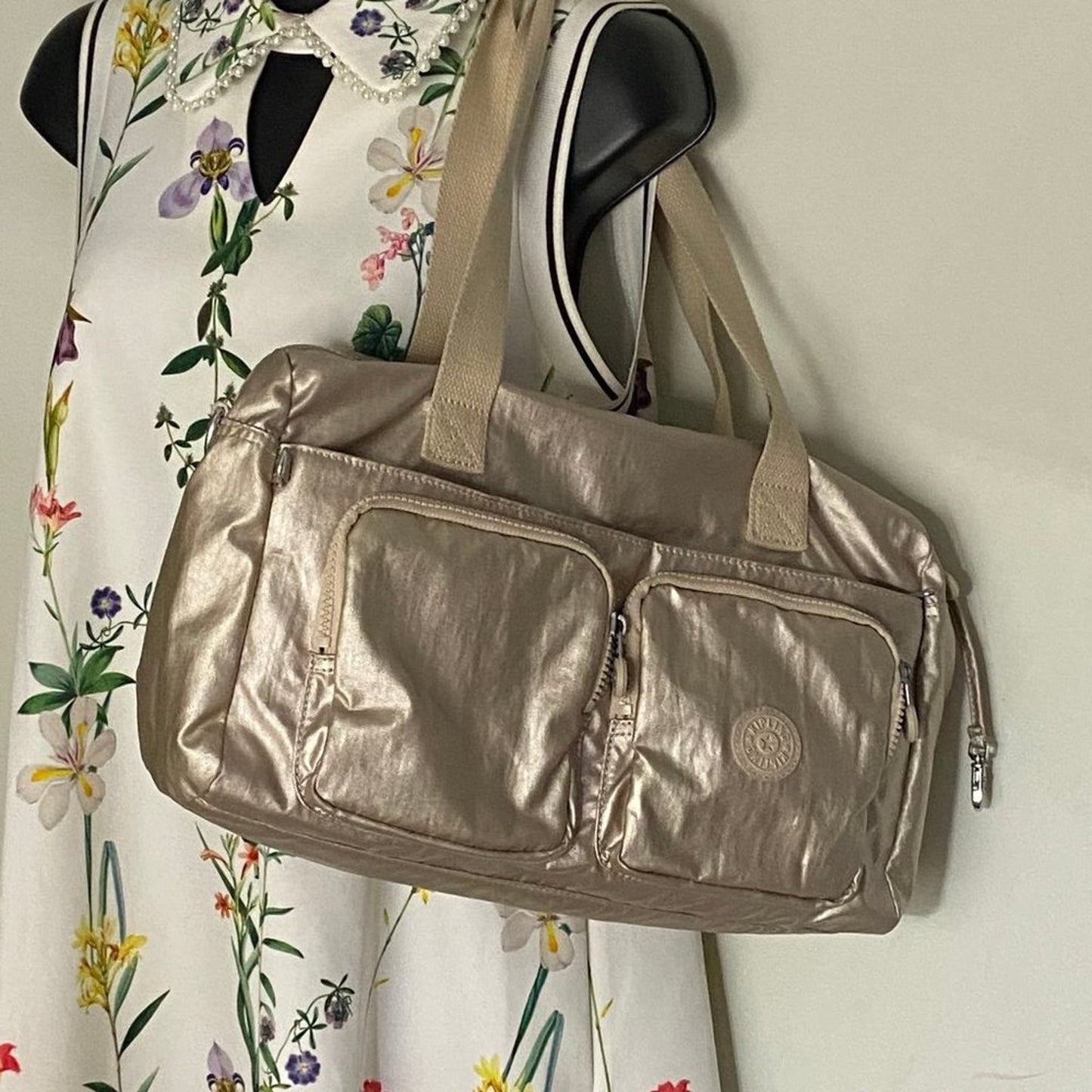 Kipling Tan Nylon Handbag