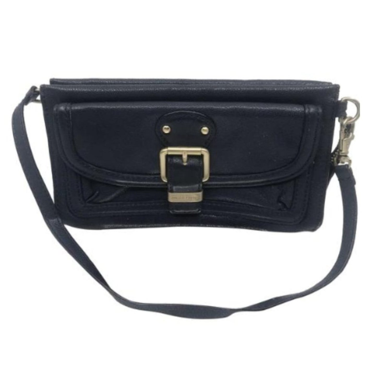 Michael Kors Leather Long Belt Black Wristlet