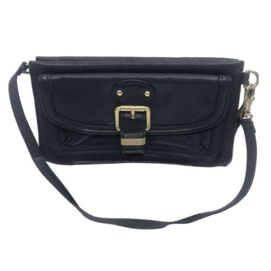 Michael Kors Leather Long Belt Black Wristlet