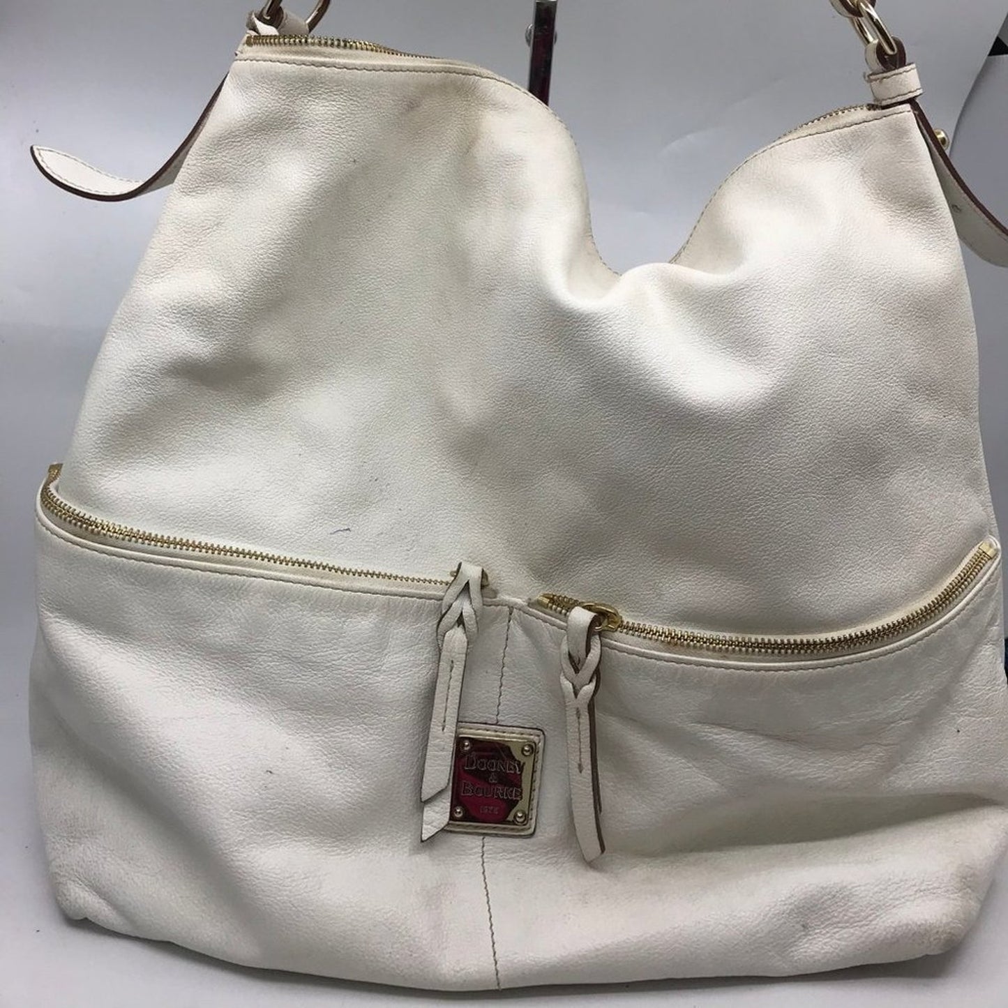 Dooney & Bourke White Large Leather Shoulder Bag