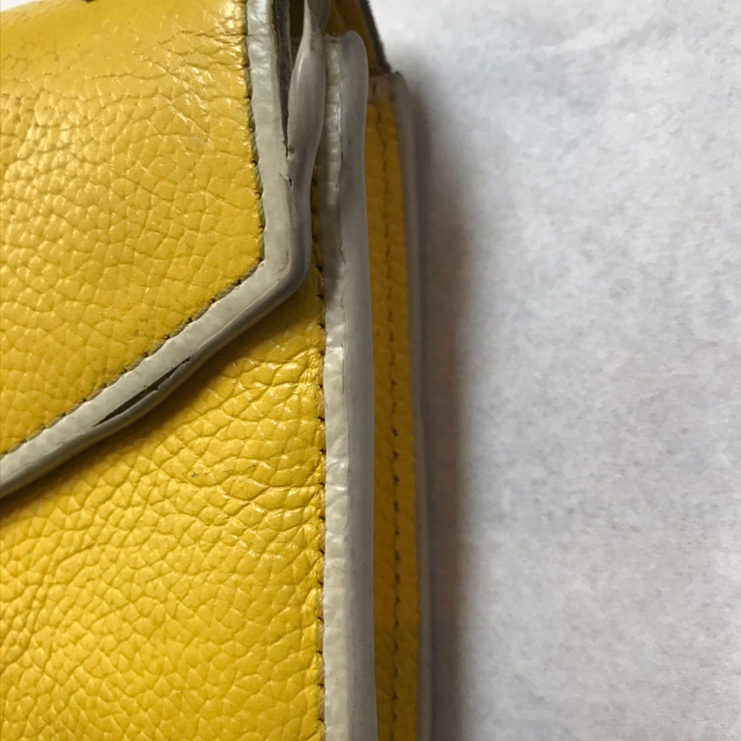 Coach Yellow Rouge Leather Wristlet
