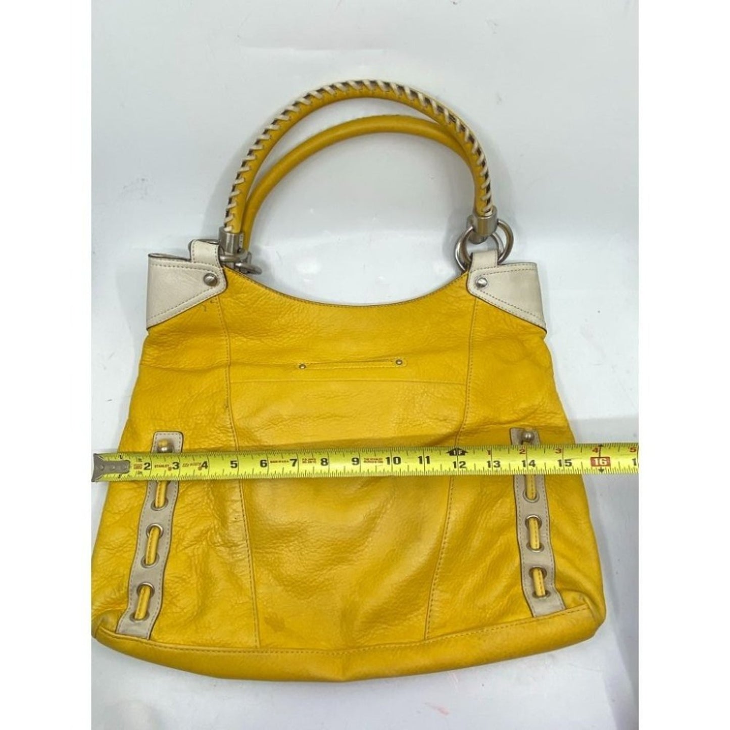 B. makowsky Yellow Leather Shoulder/ Handbag