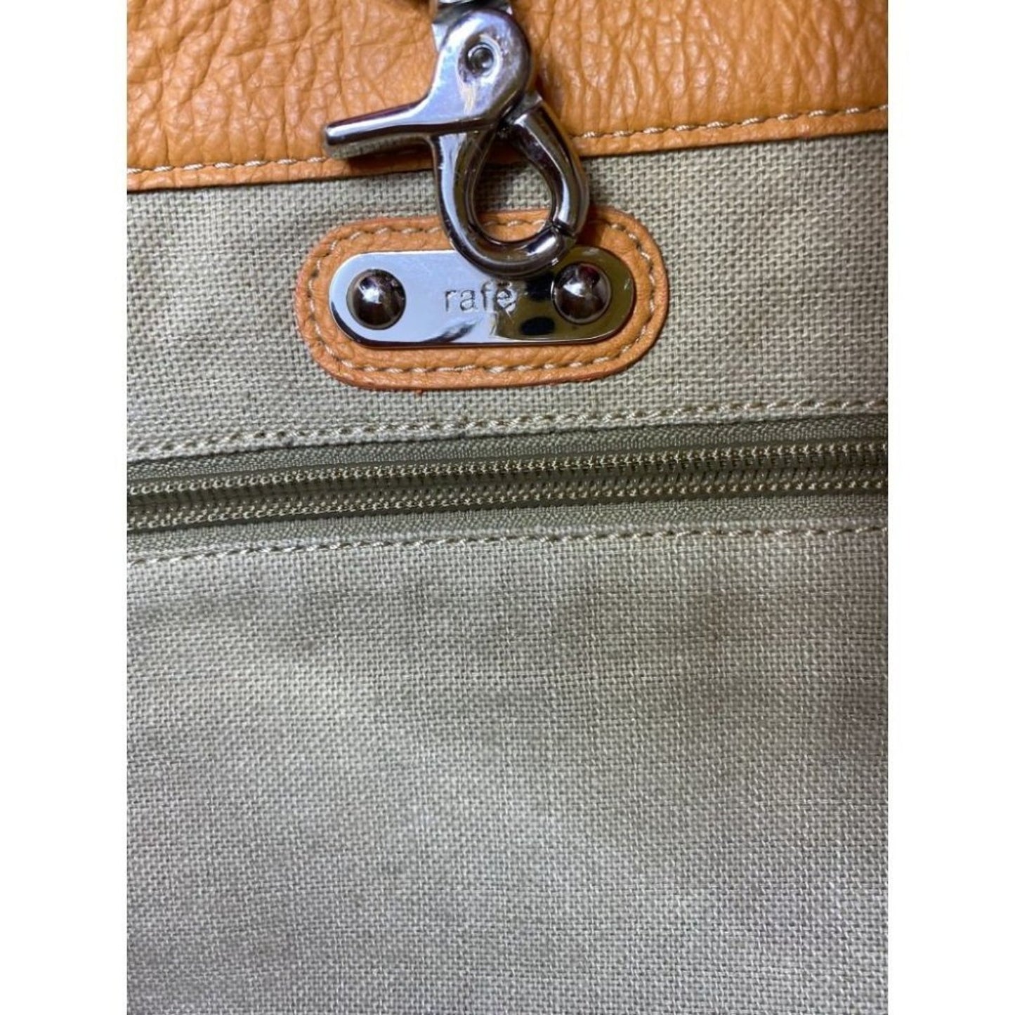 Rafe Orange Gold Leather Handbag