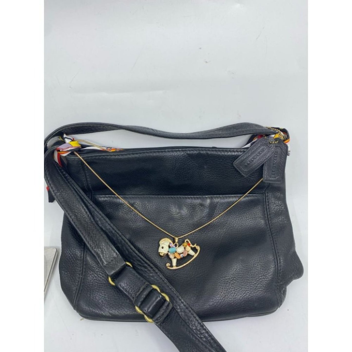 Coach Black Crossbody Bag Customized with Applique