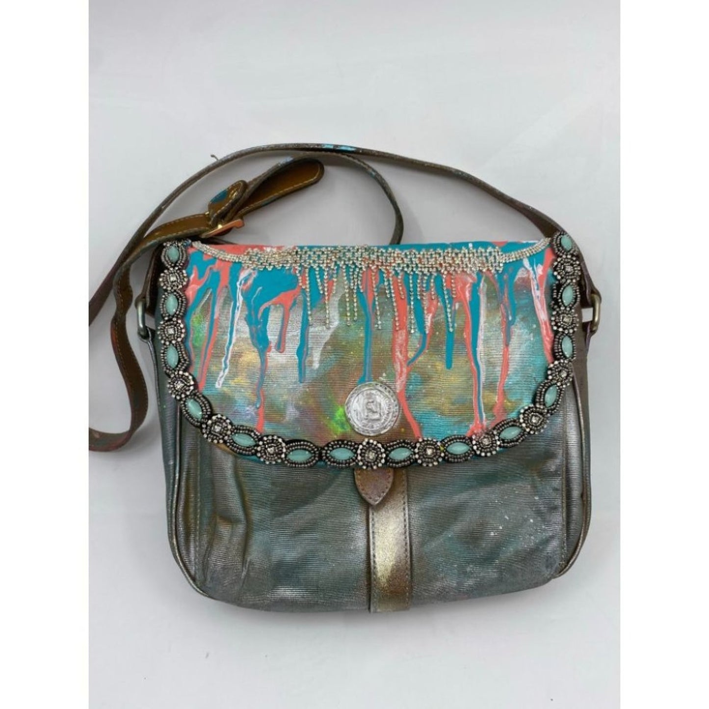 Vintage FENDI Customized with trims and Graffiti