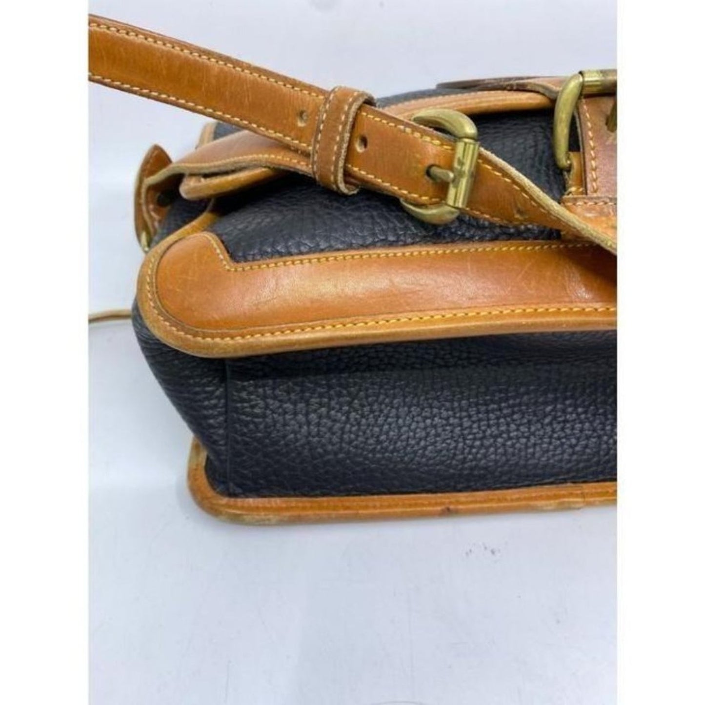 dooney and bourke vintage black orange leather cro
