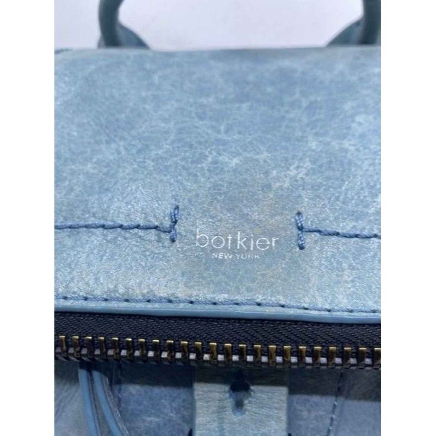Botkier Warren Navy Bluegunmetal Leather Backpack