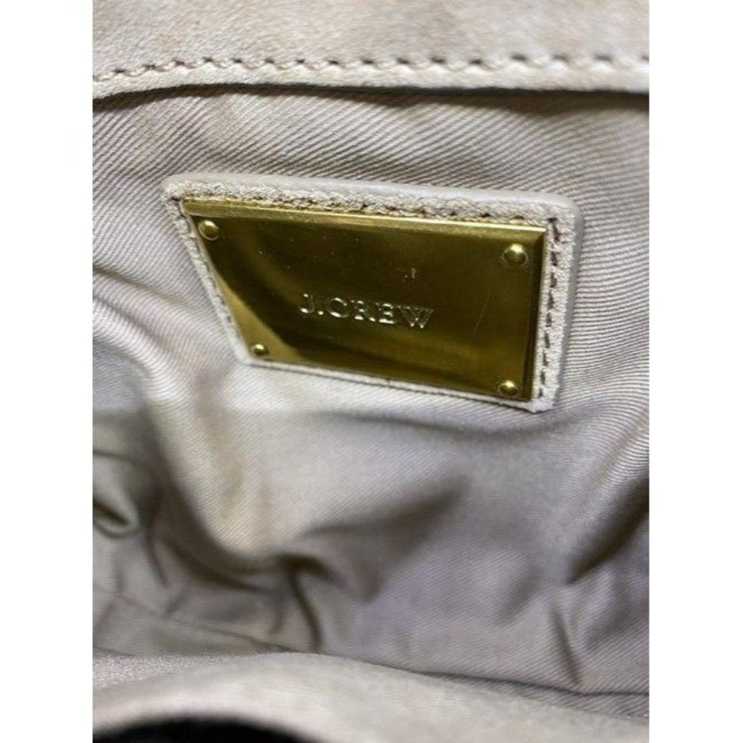 jcrew beige leather cross body bag