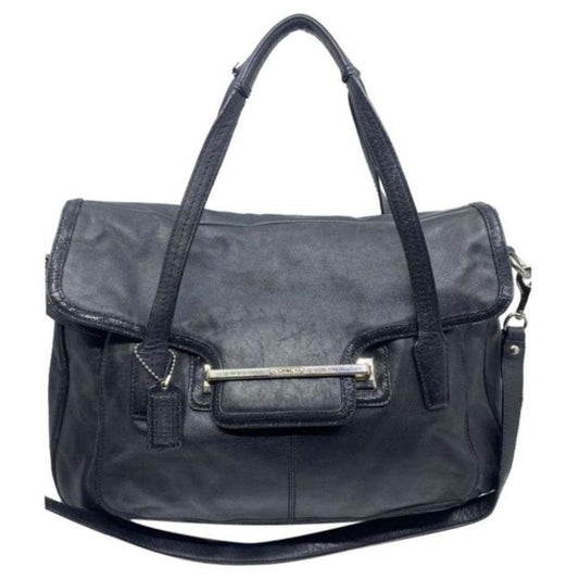 COACH Medium/ Large Leather Black Shoulder Bag