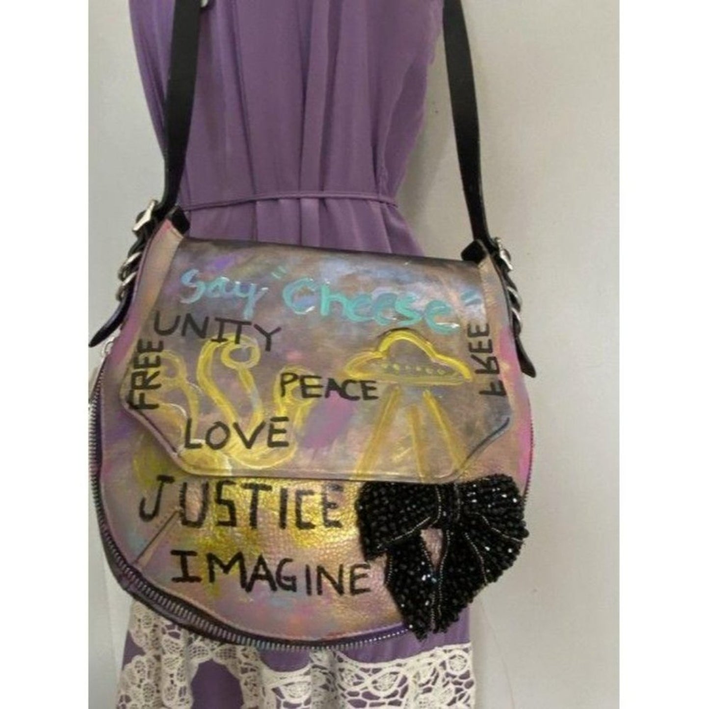 rag and bone customized multicolor leather shoulde