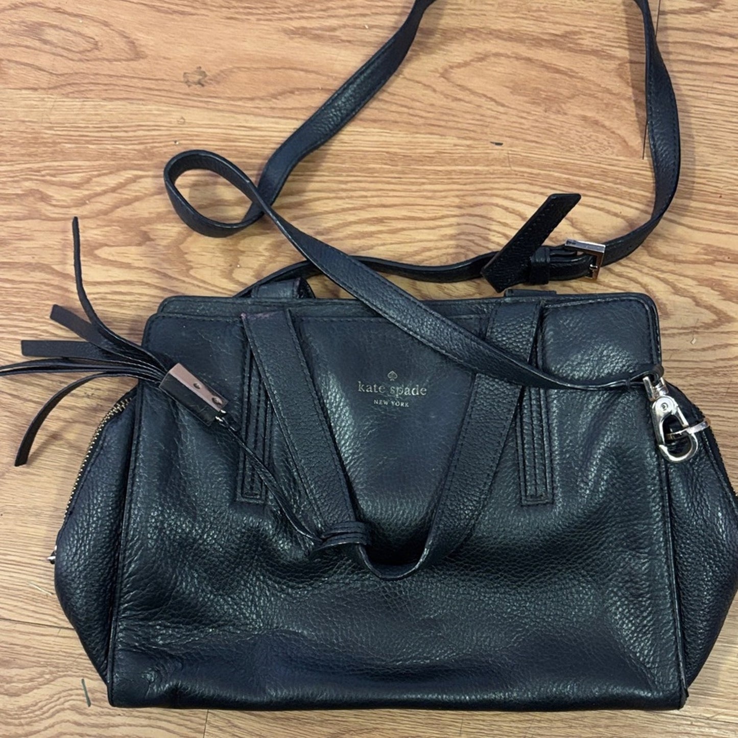 Kate Spade Black Textured Shoulder Bag