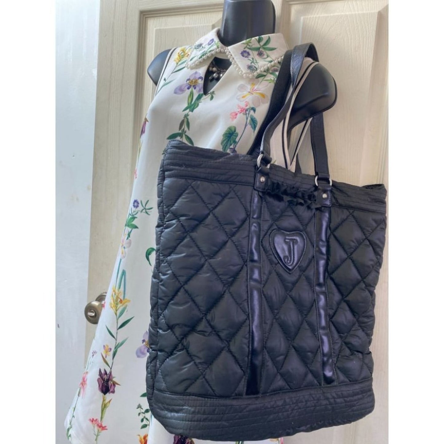 Juicy Couture Black Large Nylon Tote Bag