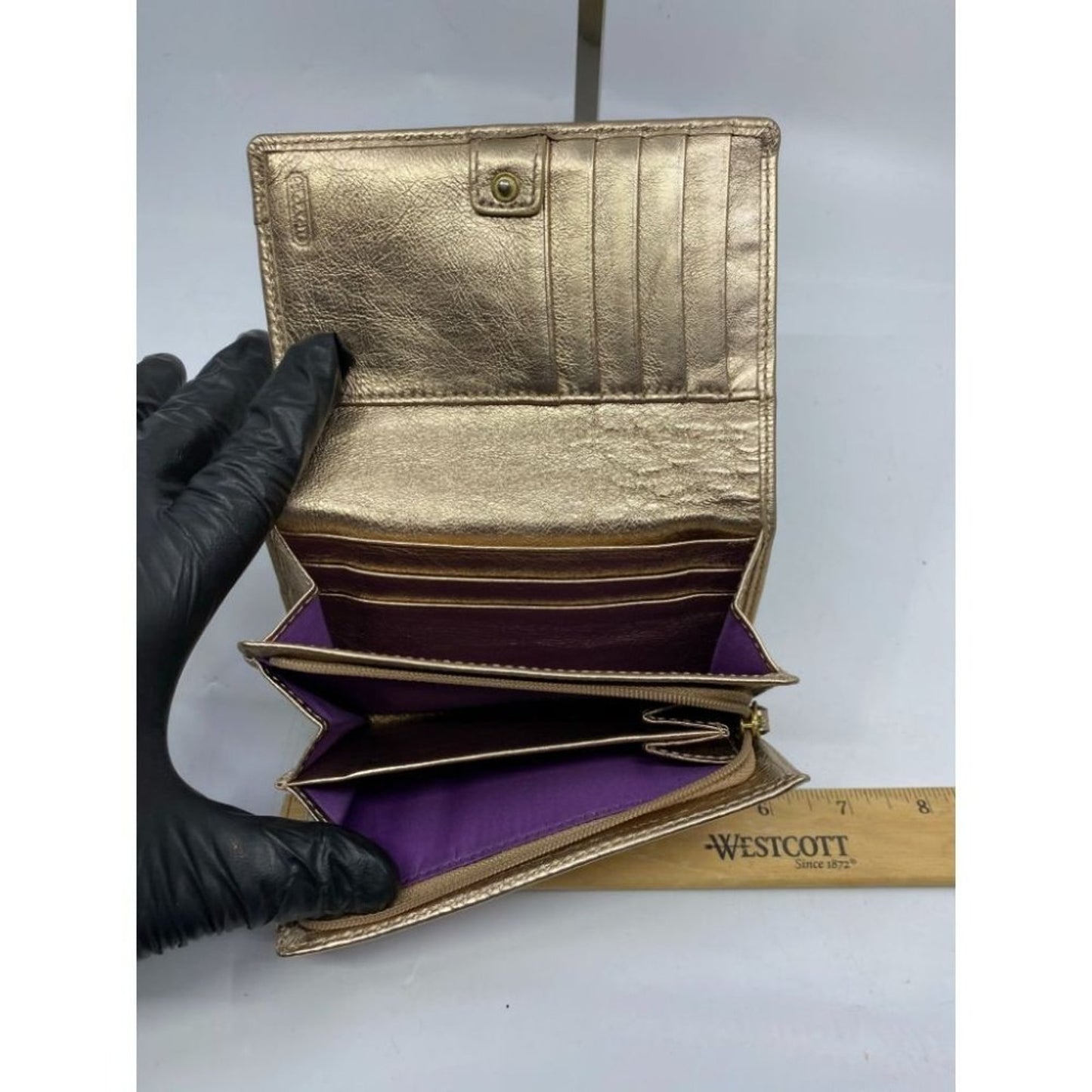 Coach Women's Gold Tan Wallet