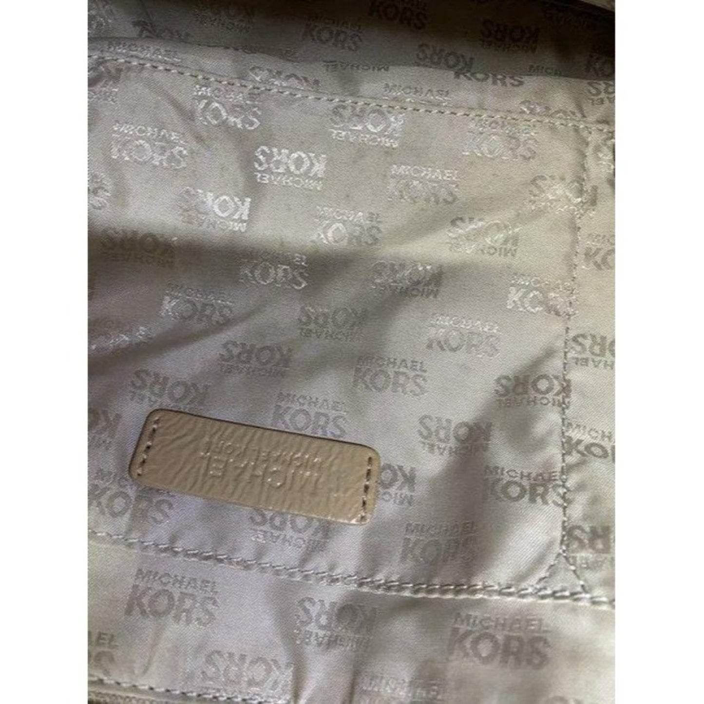 michael kors shopping tan patent leather tote