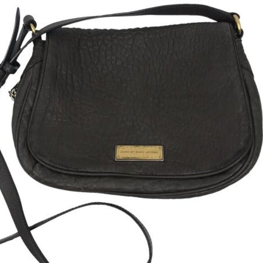 Marc Jacobs Dark Brown Rough Leather Crossbody Bag