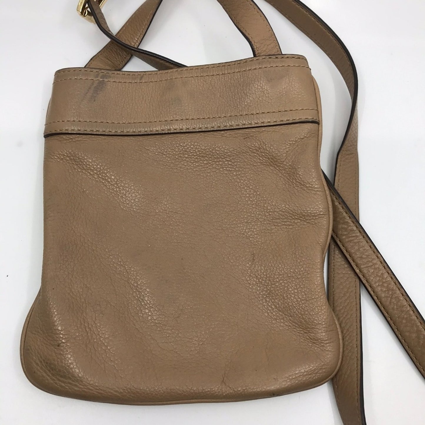 MK Leather Crossbody Bag Zipper Front