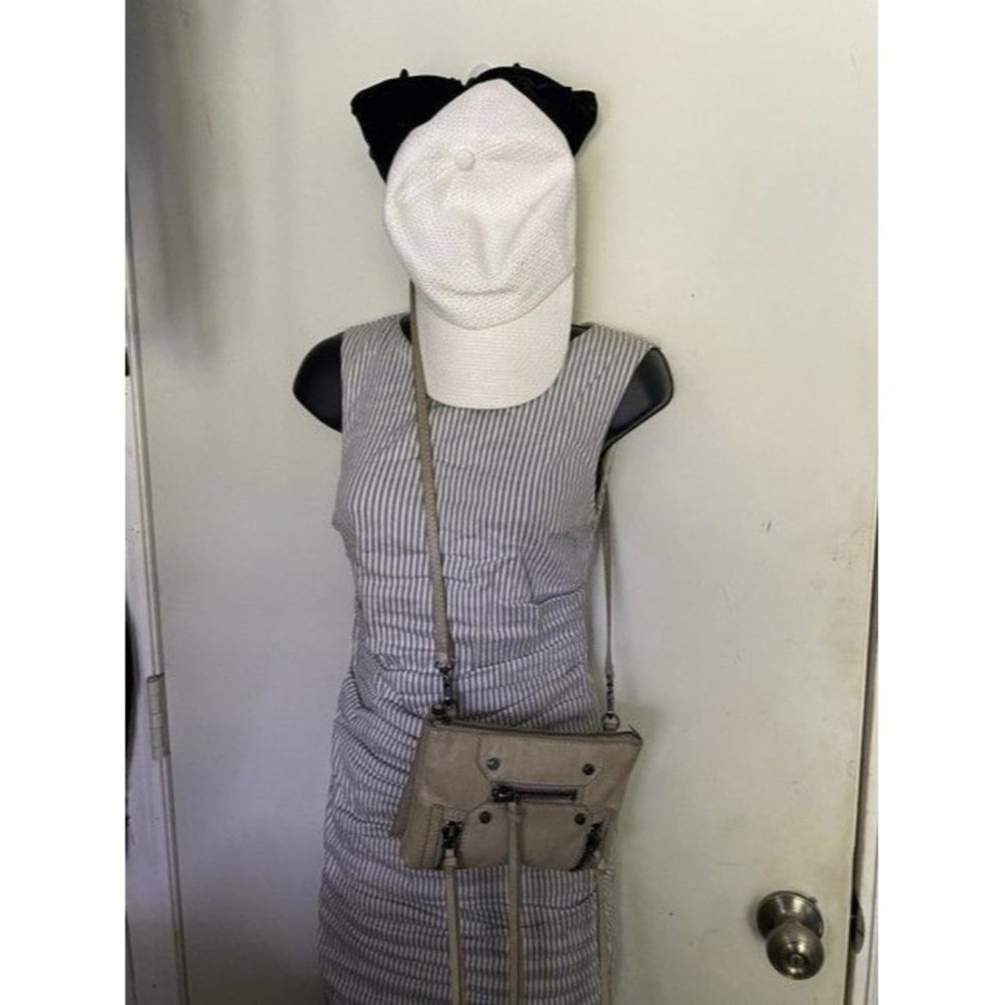 Botkier Logan Gray Leather Cross Body Bag