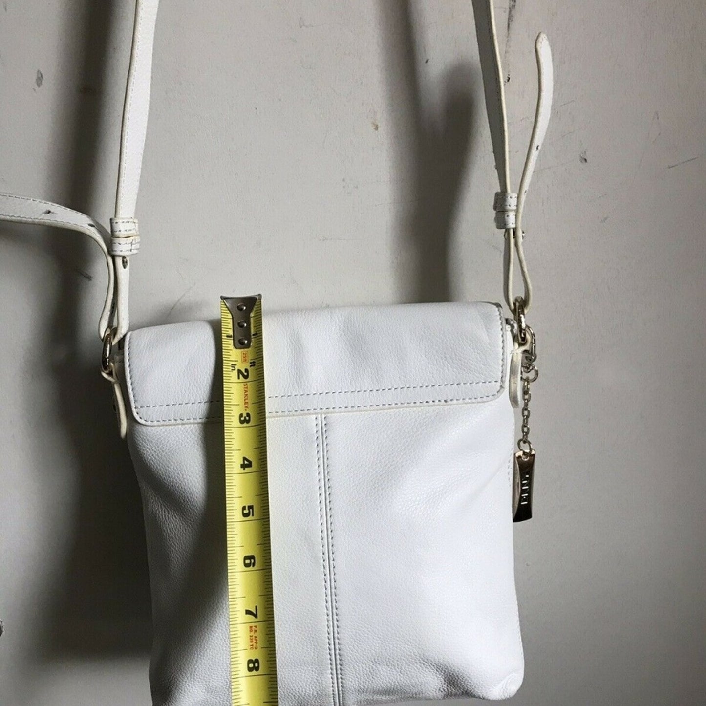 DKNY Small White Leather Crossbody Bag