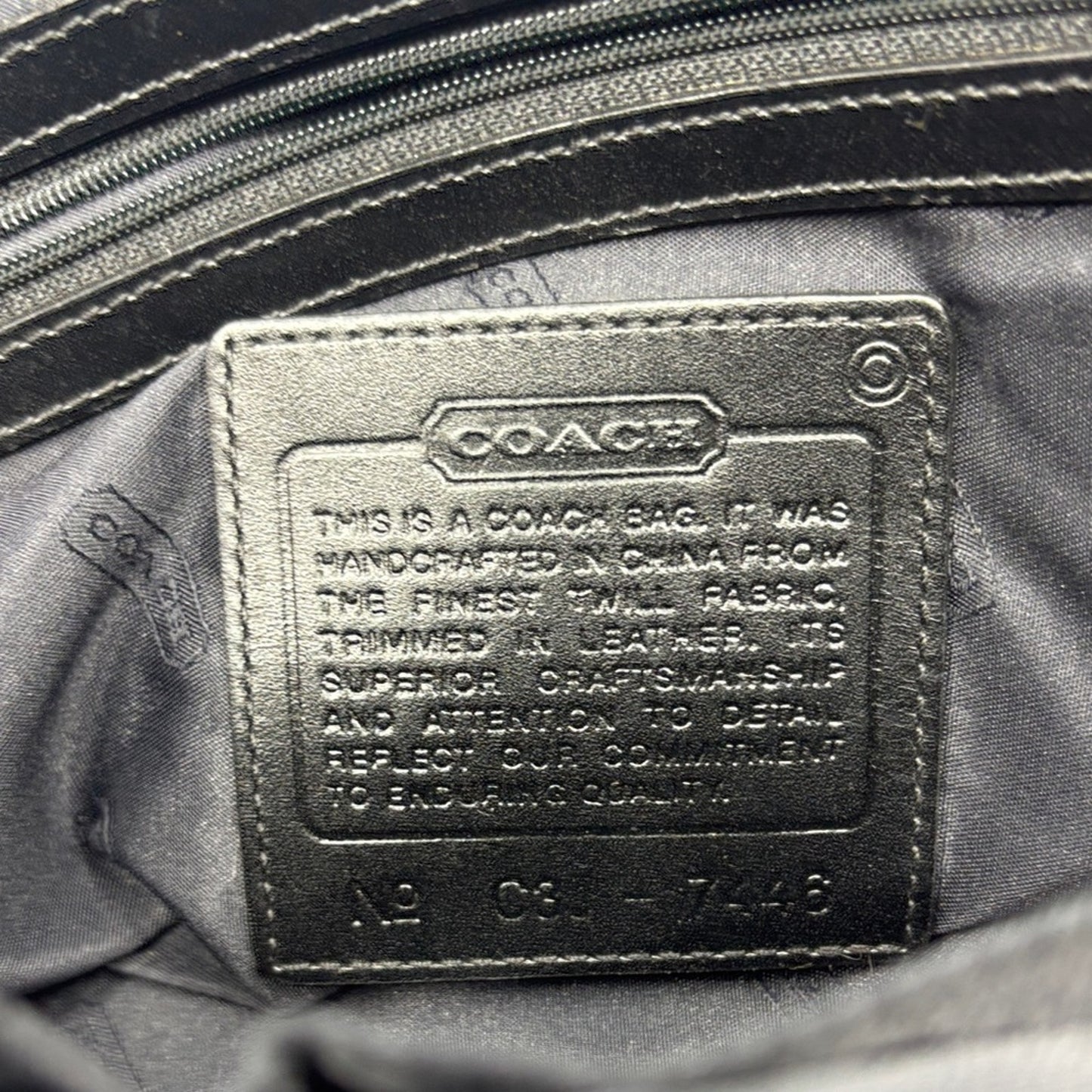 Coach Navy and Black Shoulder Bag