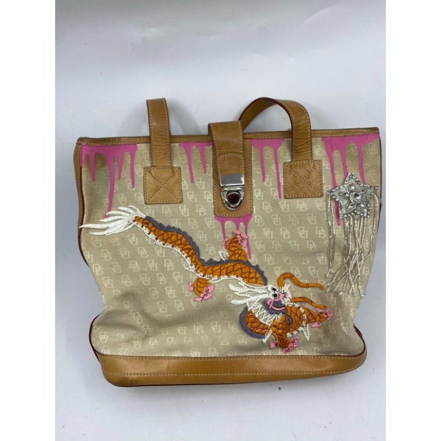 DOONEY & BOURKE Shoulder Tote Bag Customized Tan