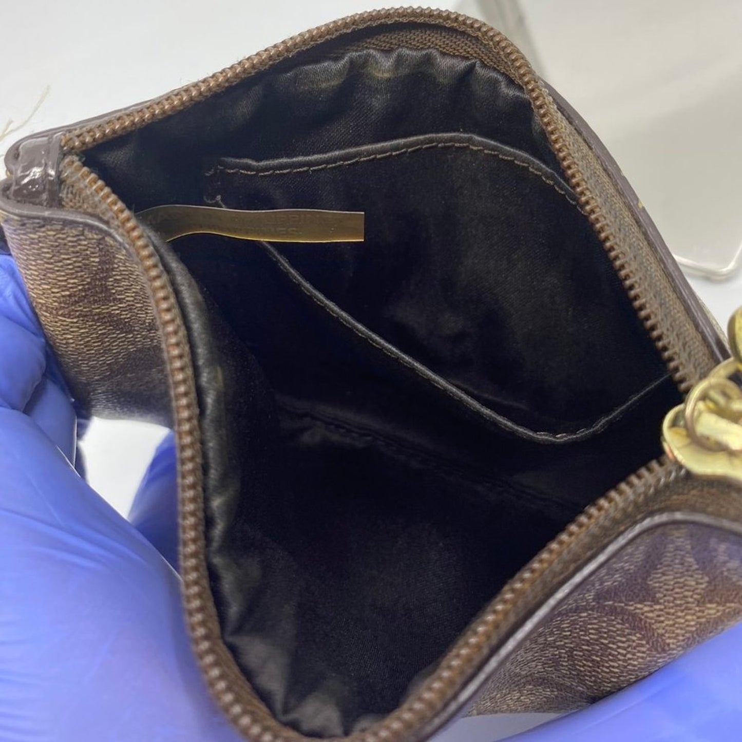 COACH Tan Brown C Signature Canvas Wristlet