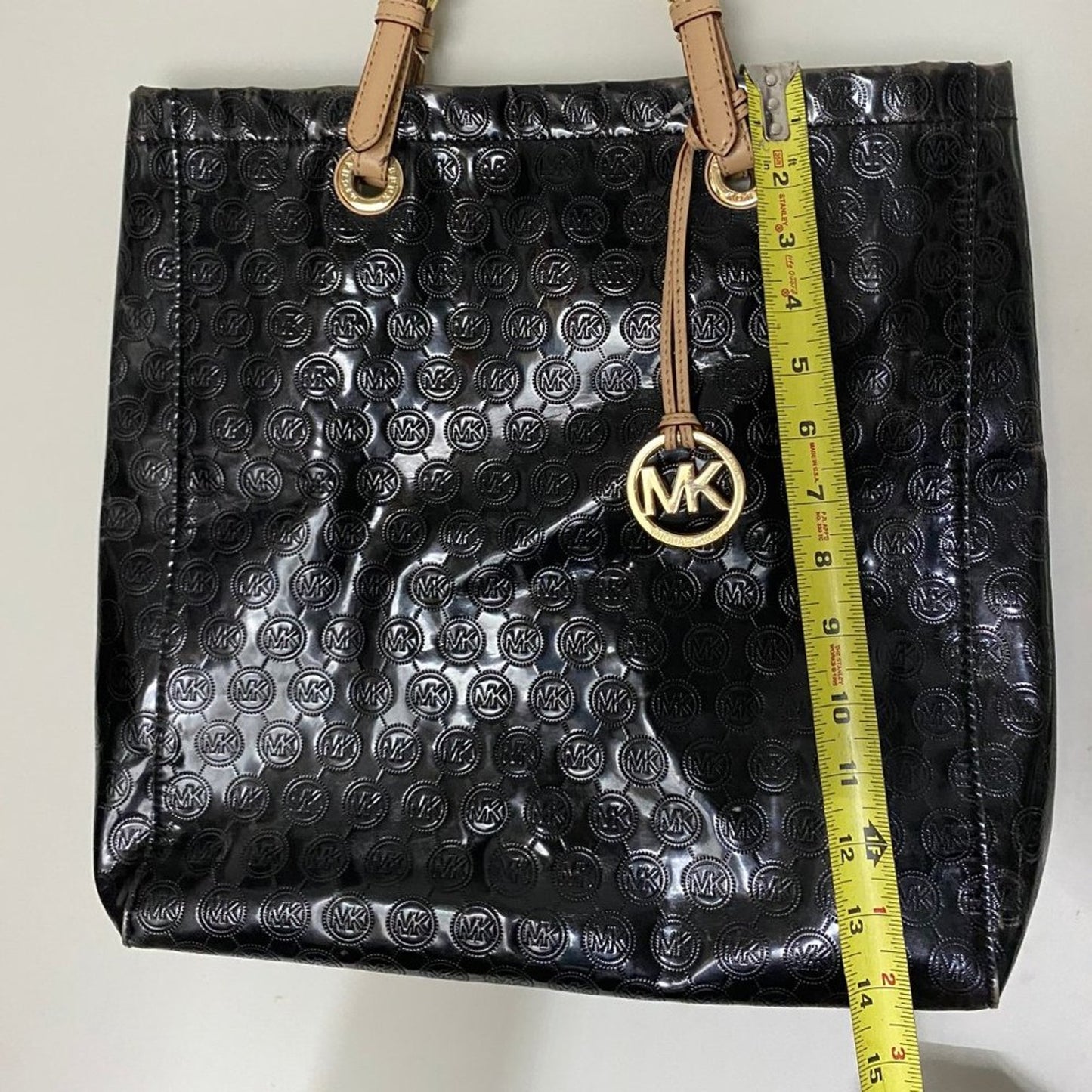 Michael Kors Large Black Patent Leather Tote Bag