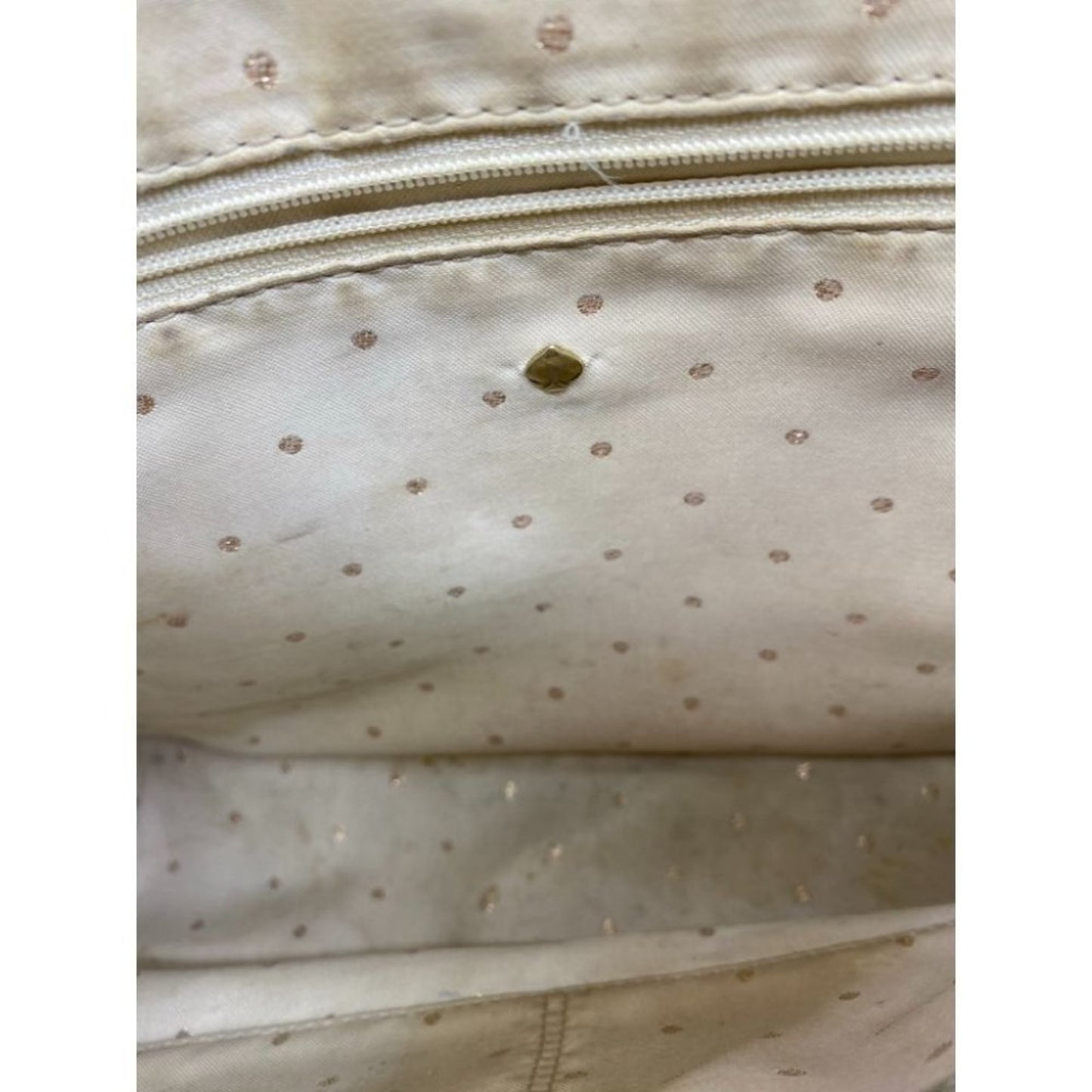 KATE SPADE Tan Patent Croc Embossed Messenger Bag
