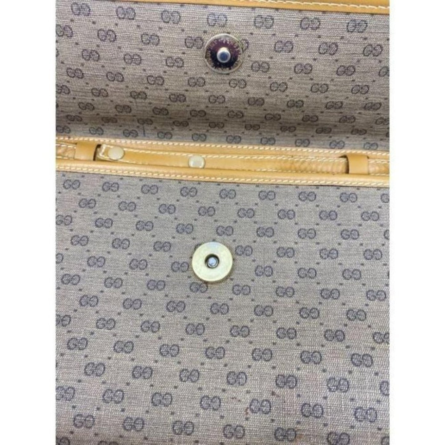 GUCCI Vintage Flap Coated Canvas Crossbody Bag