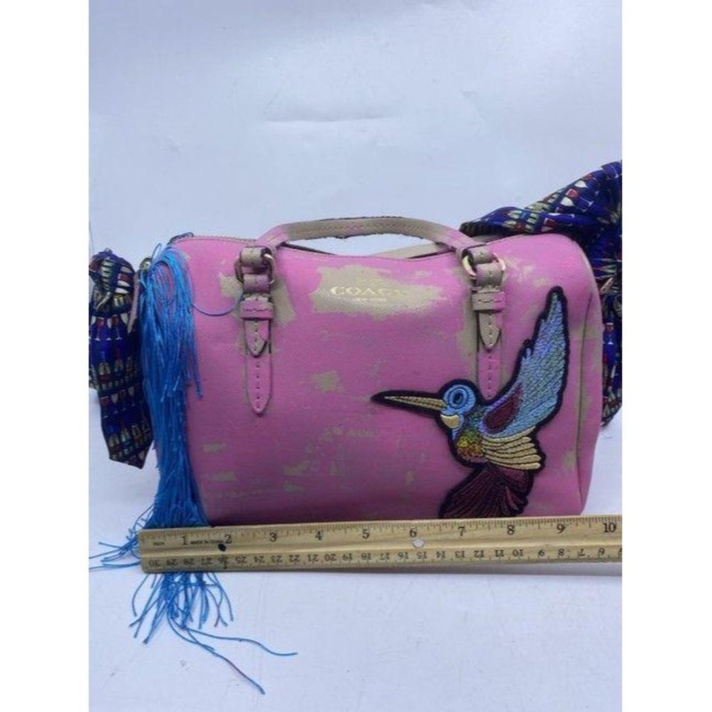 Coach w hand shoulder customized by me w applique