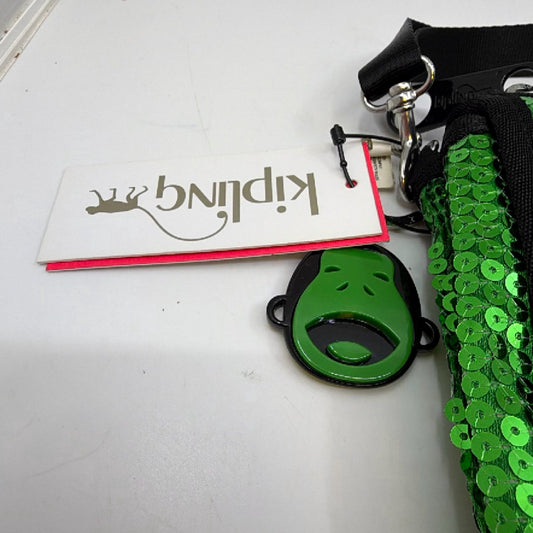 Kipling Sequin Green Flap Crossbody Bag