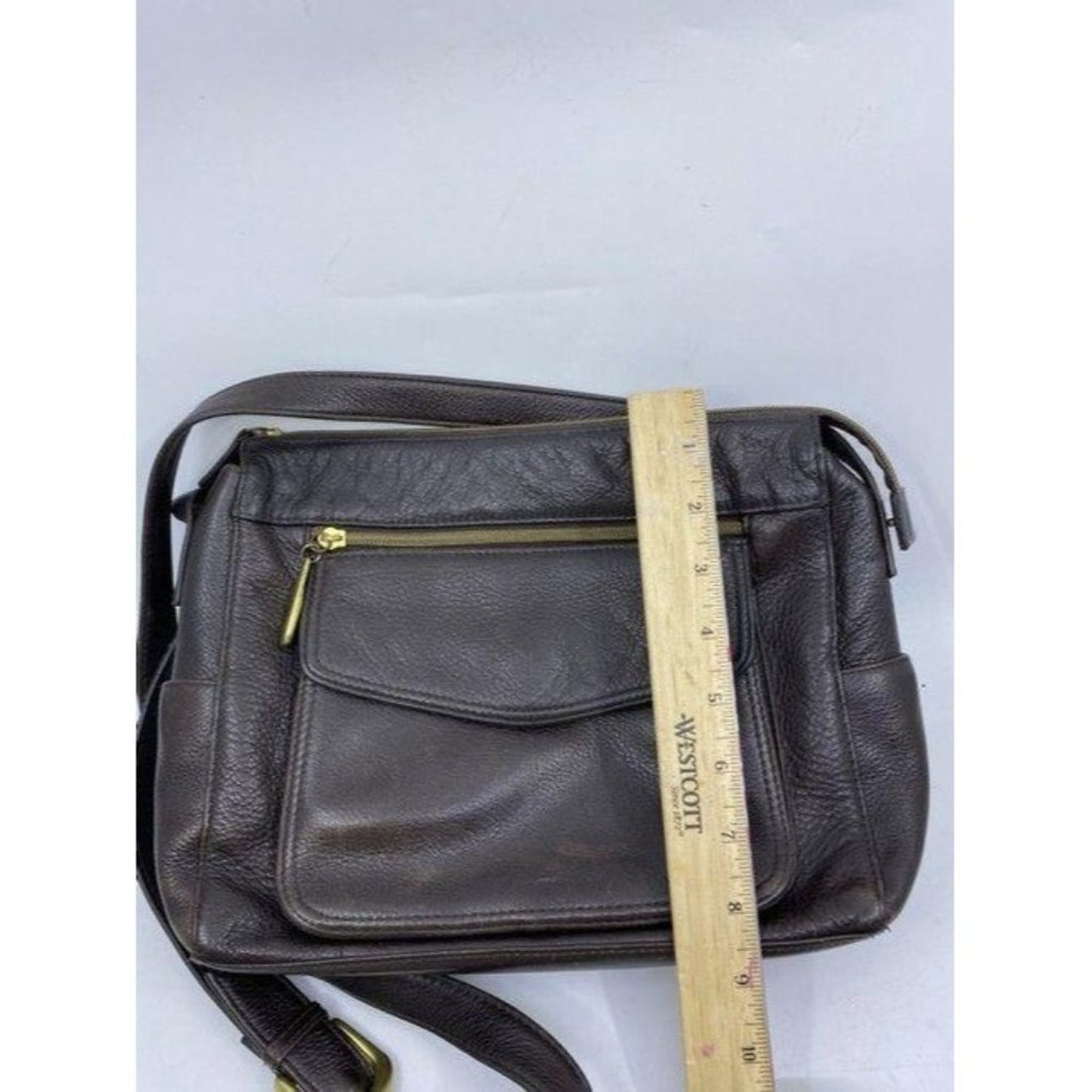 valerie stevens brown leather cross body bag