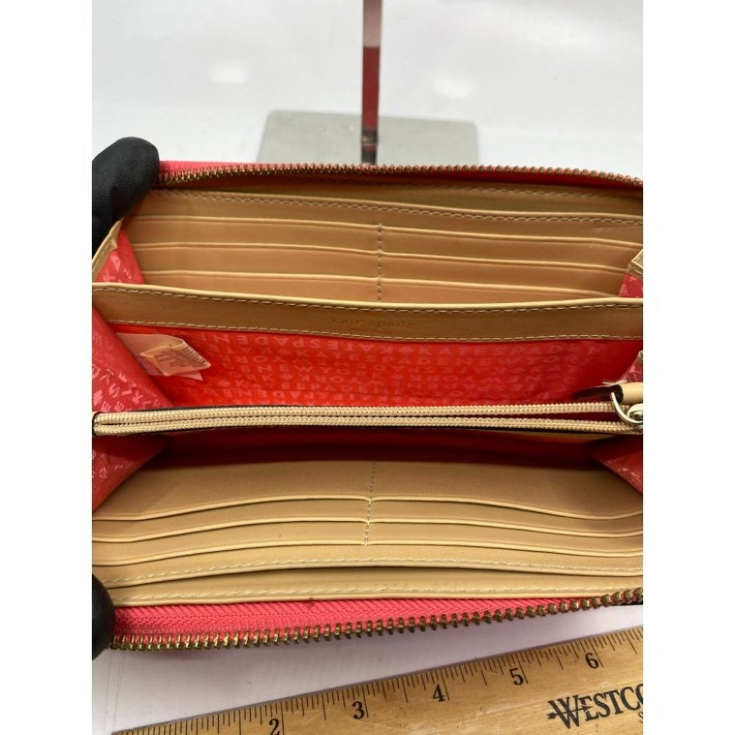 Kate Spade Women's Pink Tan Zipper Wallet