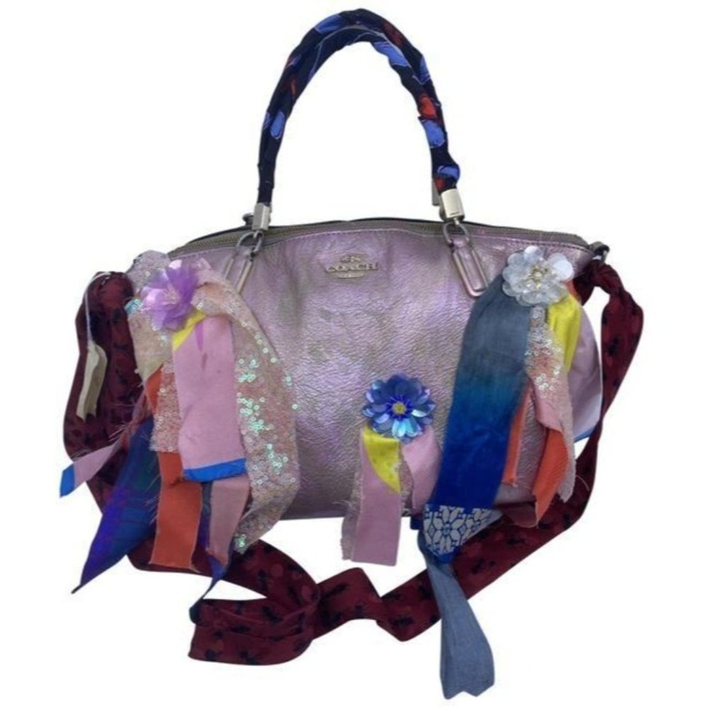 Coach shoulder bag w hand shoulder customized by m