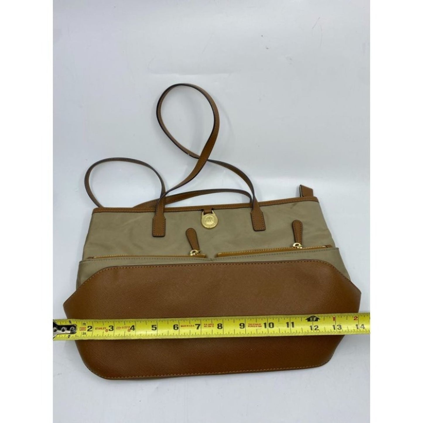 Michael Kors Nylon Tan Shoulder Tote Bag MD to LG