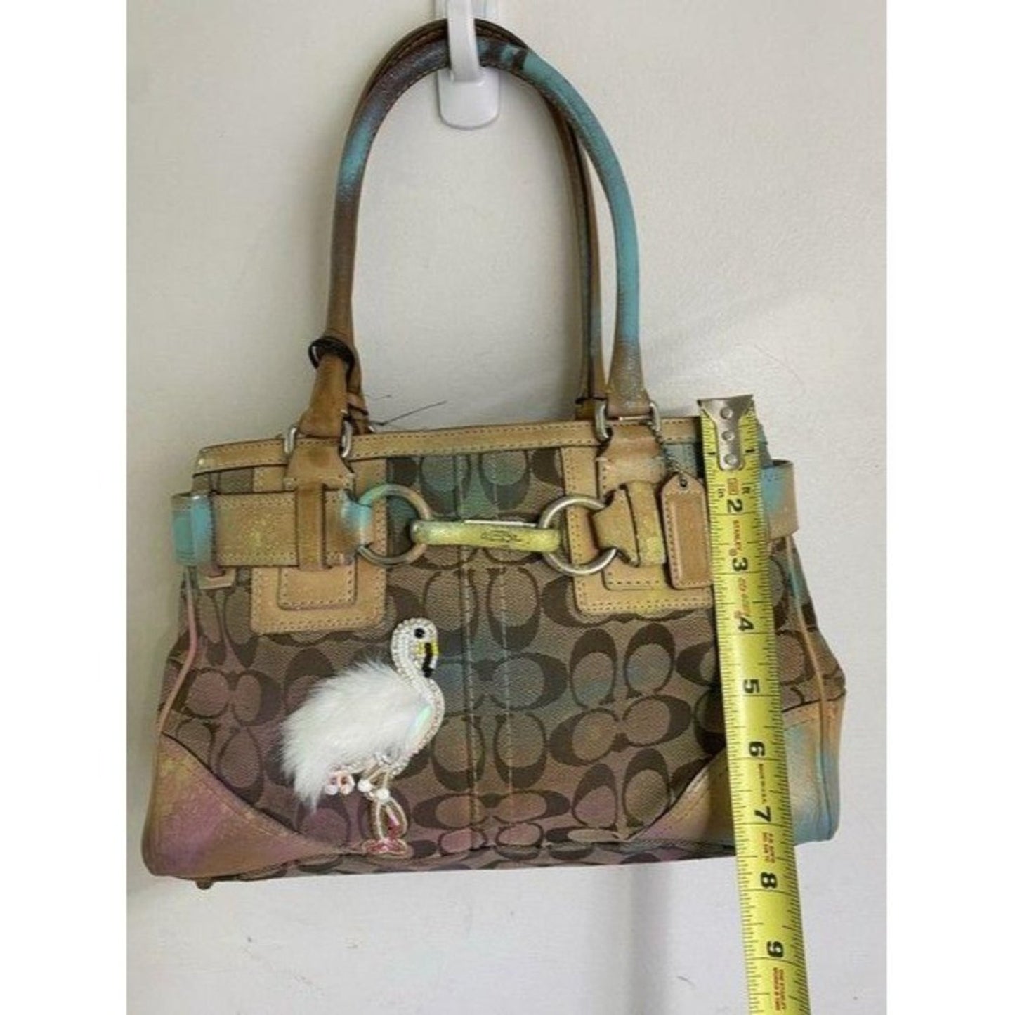 coach graffiti customized with and applique tan sh