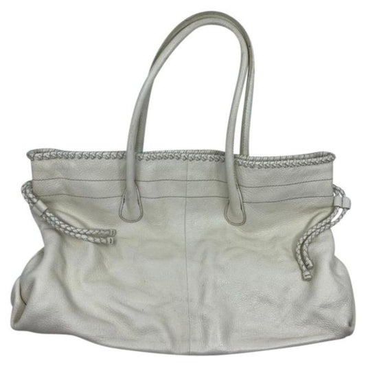Banana Republic Cream Leather Shoulder Bag
