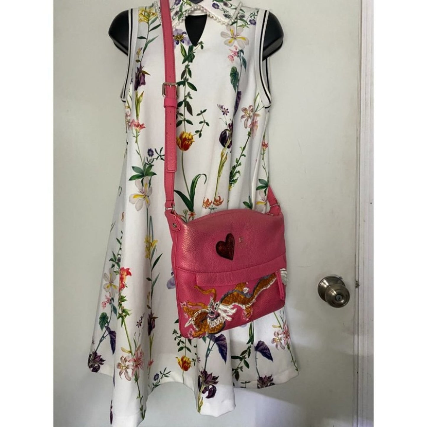 Kate Spade Pink Leather Crossbody With Customized