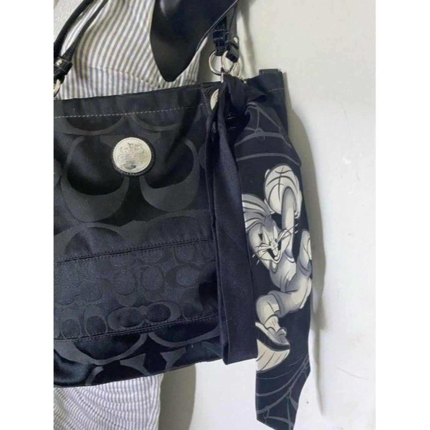 coach w w detachable specialty tie accent black sh