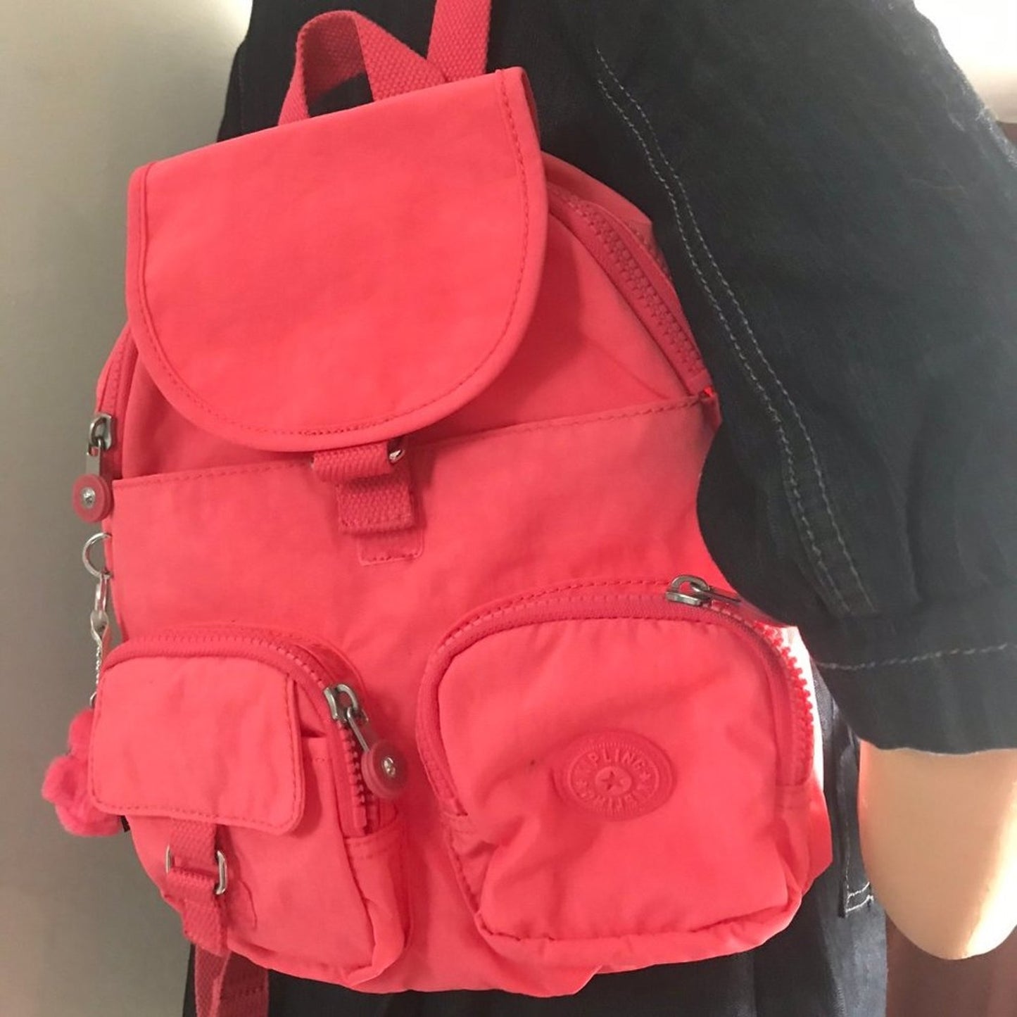Kipling Pink Nylon Backpack