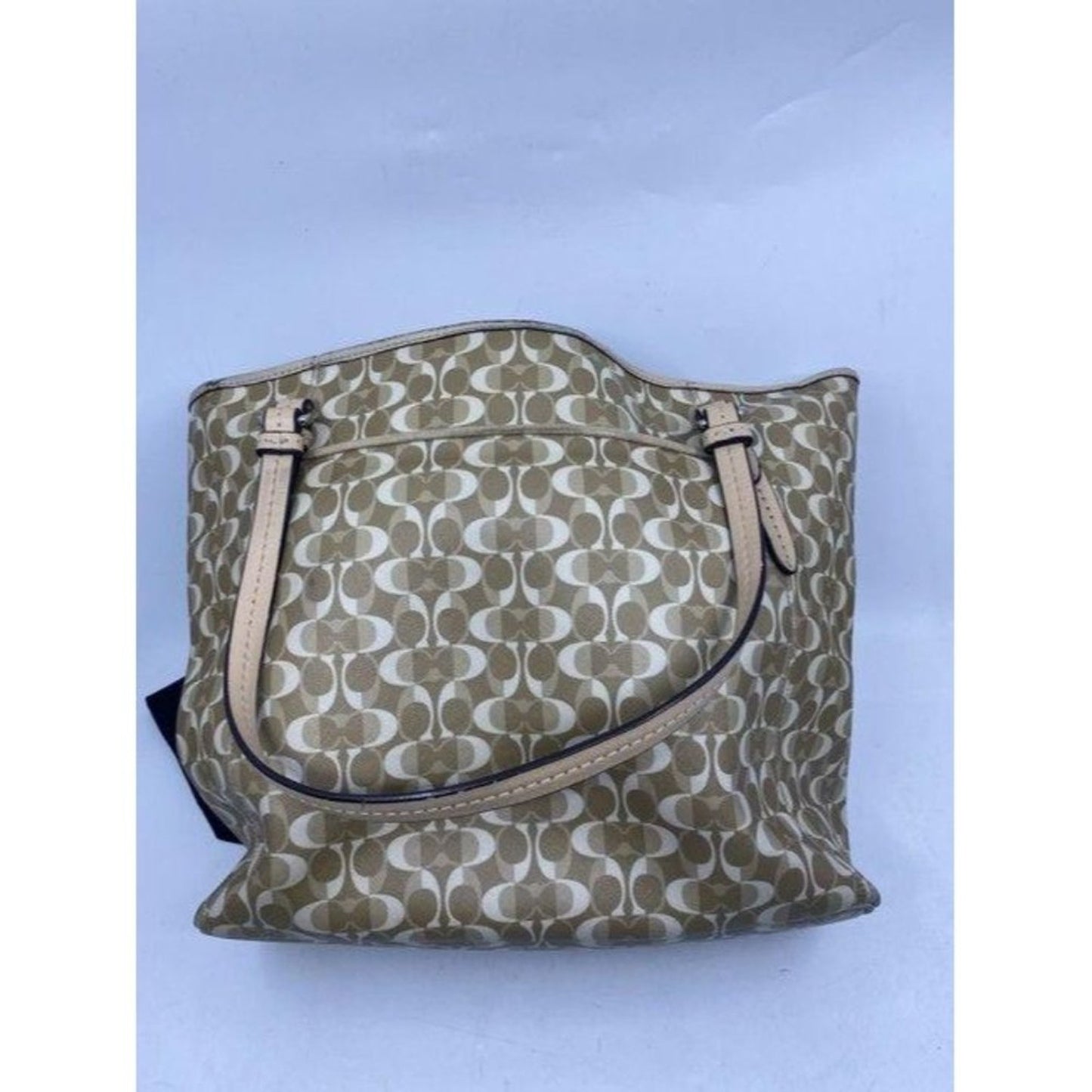 coach w w detachable specialty tie accent tan whit