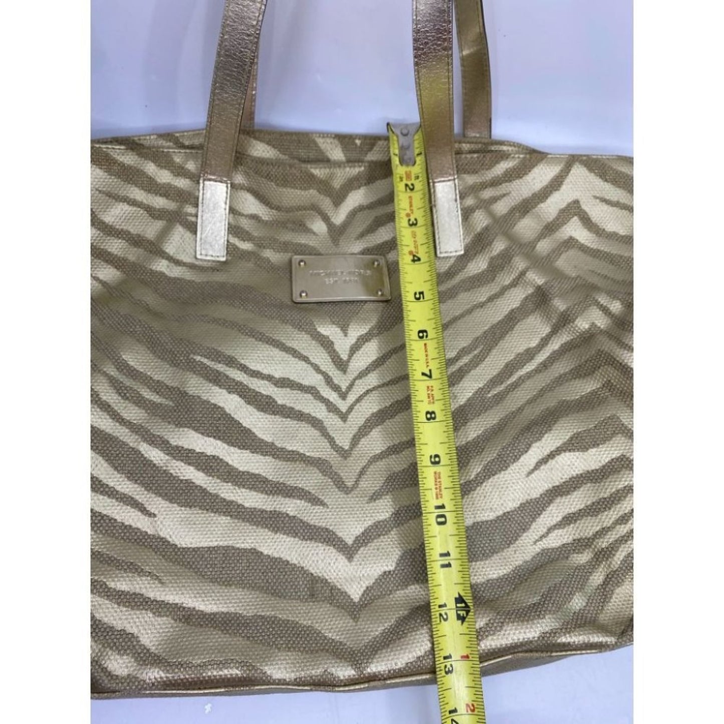 MICHAEL KORS Gold Tan Large Inter Woven Tote Bag