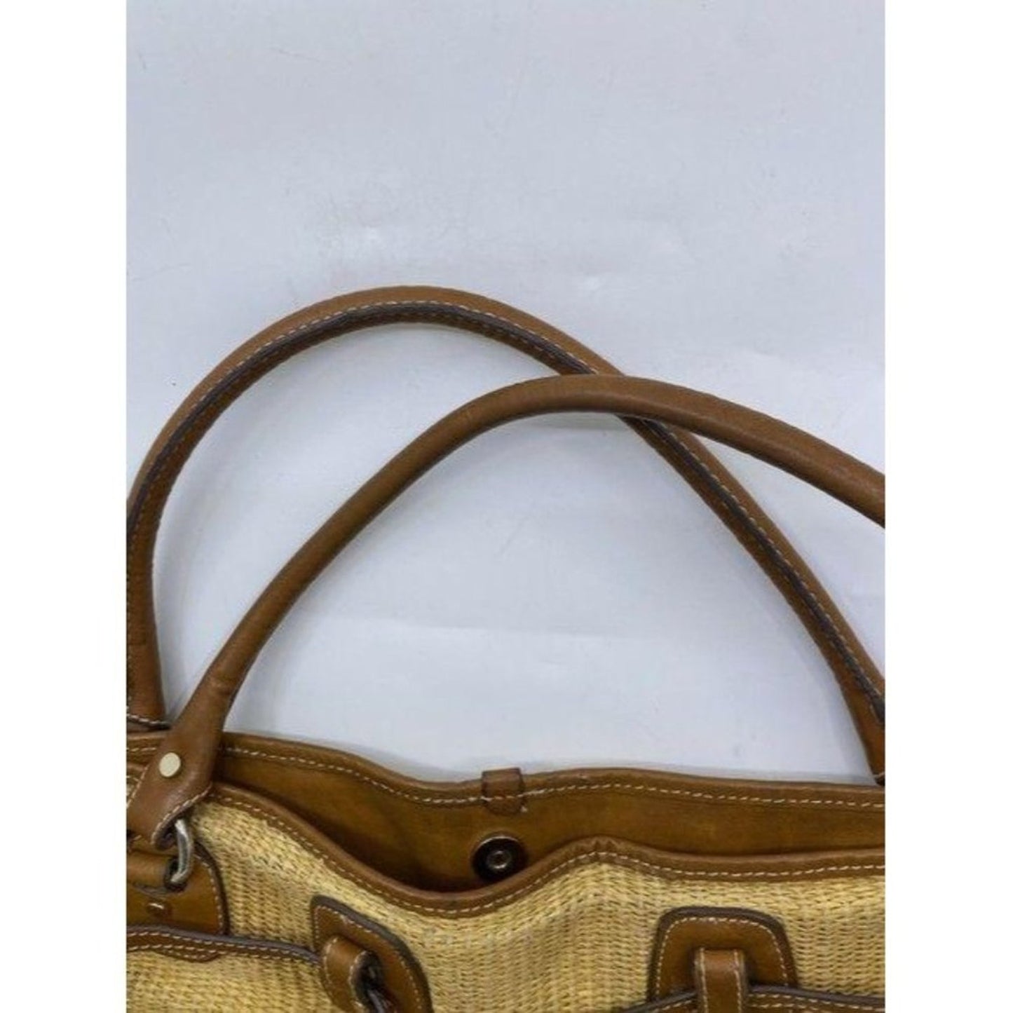 michael kors in need of tlc brown wicker shoulder
