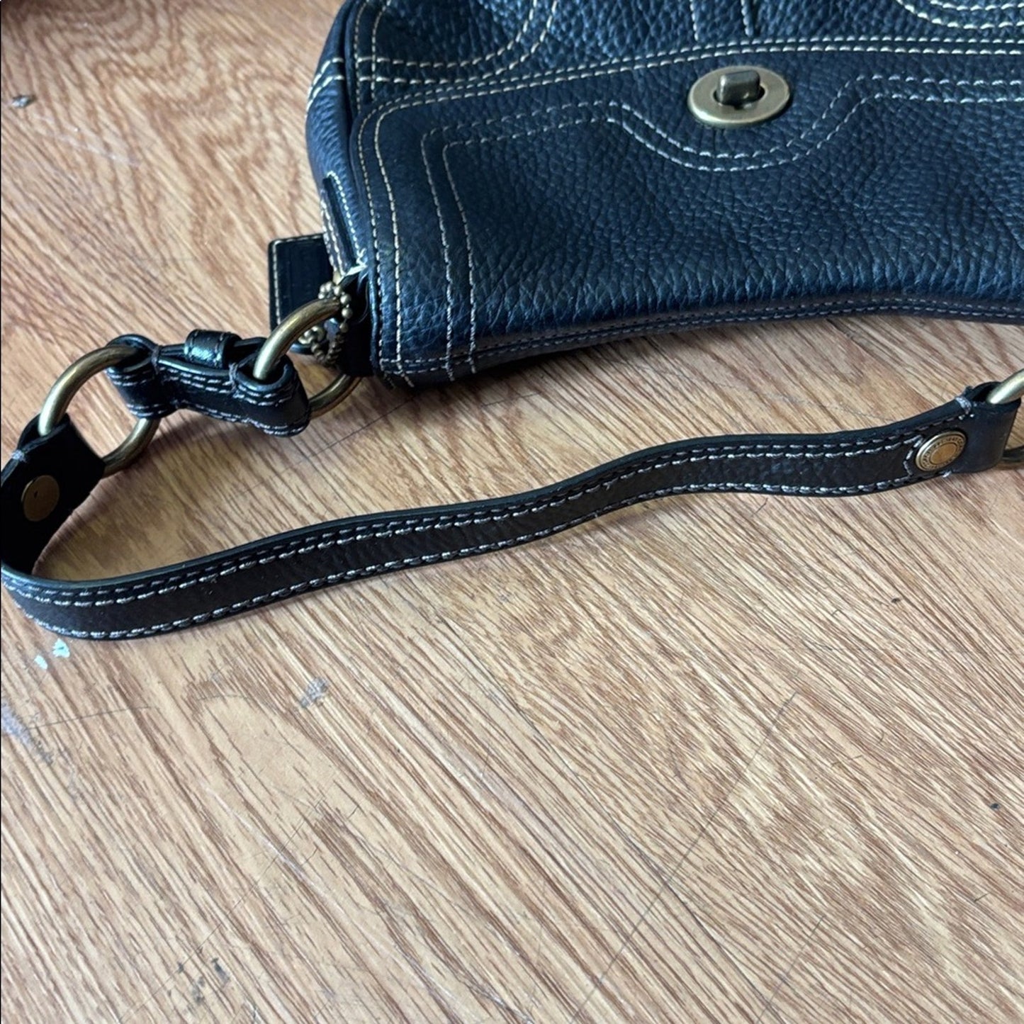 Coach Black Leather Shoulder Bag