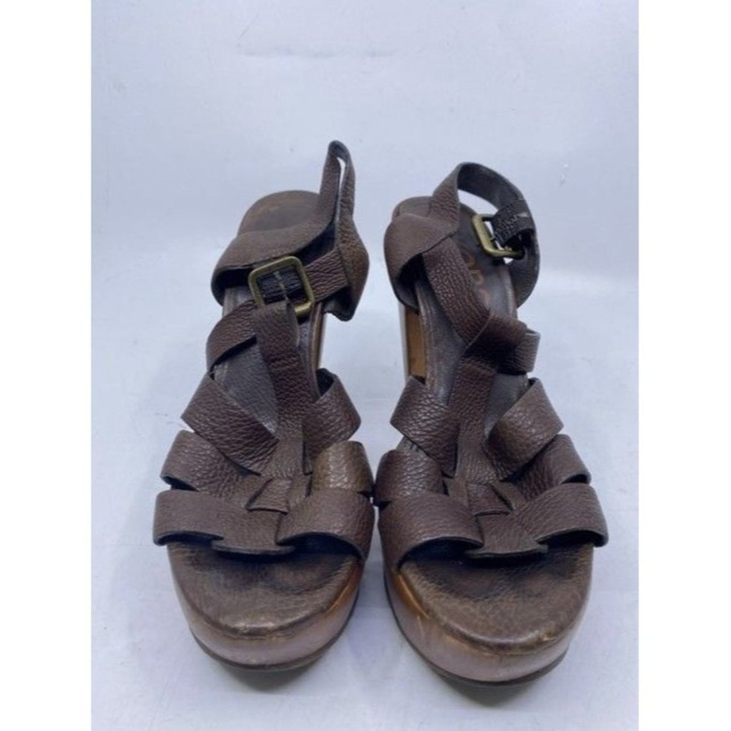 Michael Kors Brown Leather Mid Heel Pumps Size Us